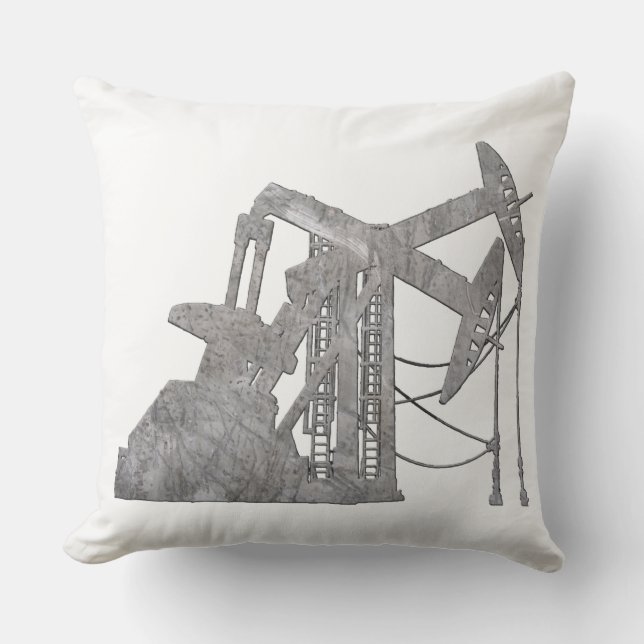 Distressed Metal Oilfield Design Cushion (Front)