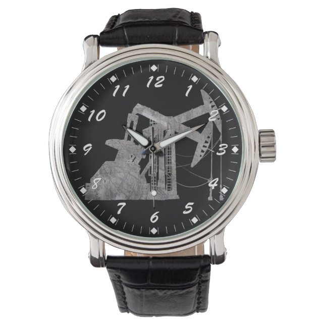 Distressed Metal Oilfield Design Watch (Front)