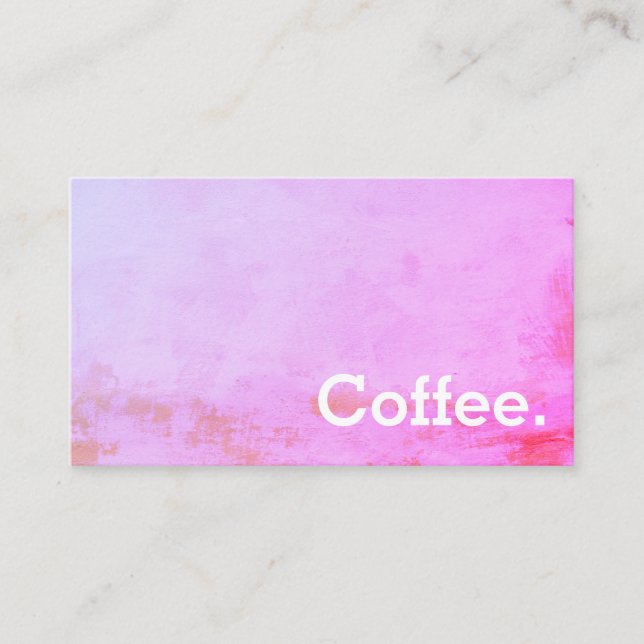 Distressed Miami Simple Loyalty Coffee Punch-Card Card (Front)