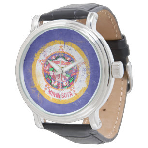 Distressed Minnesota State Flag Watch