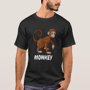 Distressed Monkey Animal  Zookeepers Boys Girls T-Shirt