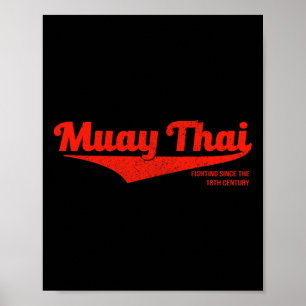 Distressed Muay Thai Kickboxing Tee, Mma Bjj, Thai Poster