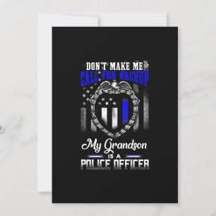 Distressed My Grandson Is A Police Officer Gift Invitation