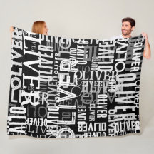 Distressed Names Replicated on Modern Black&White