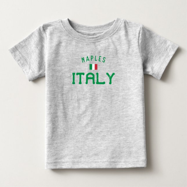 Distressed Naples Italy Baby T-Shirt (Front)