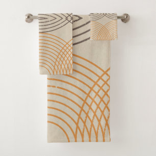 Distressed Neutral Geo Bath Towel Set