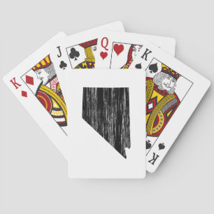 Distressed Nevada State Outline Playing Cards