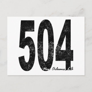 Distressed New Orleans 504 Postcard