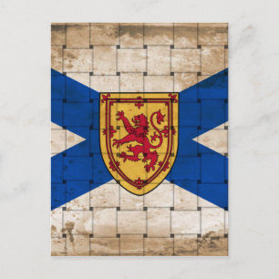 Distressed Nova Scotia Flag Postcard