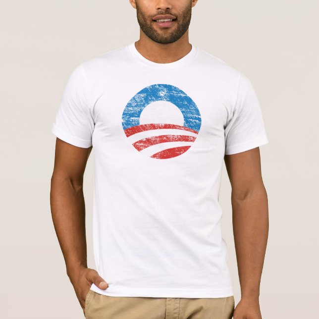 Distressed Obama O Logo T-shirt (Front)