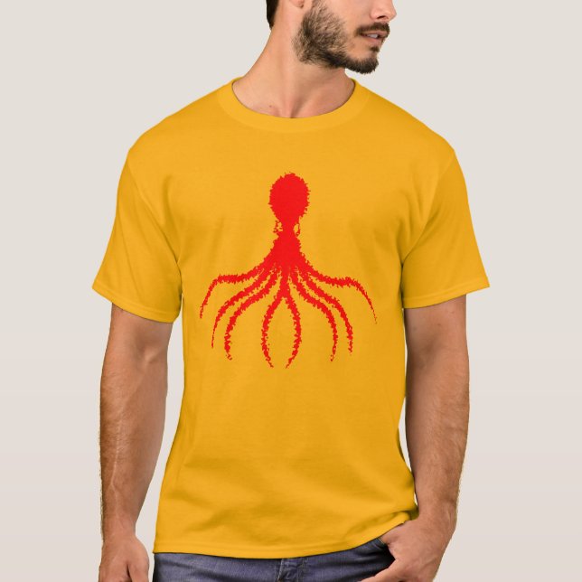 Distressed Octopus Design - Men's Basic T-Shirt (Front)