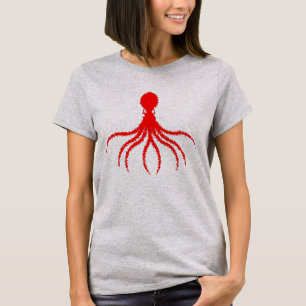 Distressed Octopus Design - Women's Basic T-Shirt