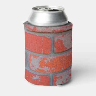Distressed Orange Brick Can Cooler