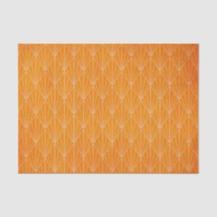 Distressed Orange Retro Art Deco Tissue Paper