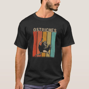 Distressed Ostriches Men Women Kid Ostriches Retr T-Shirt