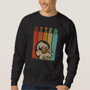 Distressed Otter Men Women Kid Cute Otter Retro Sweatshirt