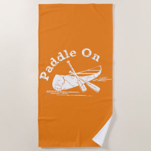 Distressed Paddle On Design - Beach Towel