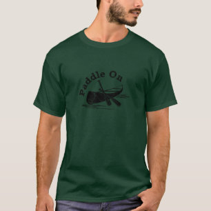 Distressed Paddle On Design - Men's Basic Dark T-S T-Shirt