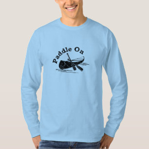 Distressed Paddle On Design - Men's Basic Long Sle T-Shirt