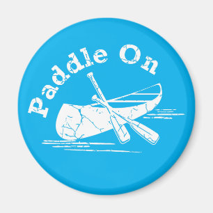 Distressed Paddle On Design - Round Magnet