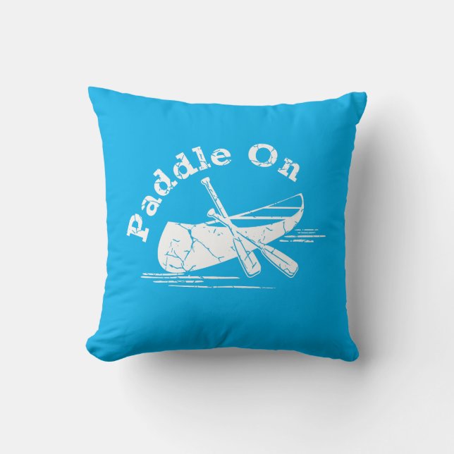 Distressed Paddle On Design - Throw Pillow 16" x 1 (Front)