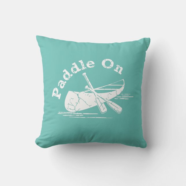 Distressed Paddle On Design - Throw Pillow 16" x 1 (Front)