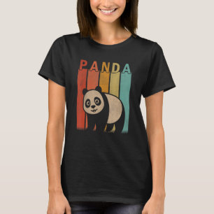Distressed Panda Men Women Kid Cute Panda Retro T-Shirt