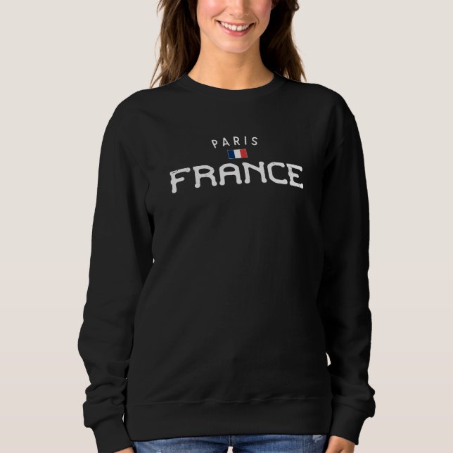 Distressed Paris France Sweatshirt (Front)
