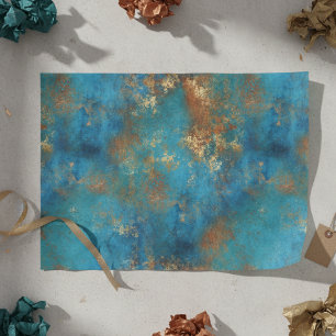 Distressed Patina Copper Vintage Tissue Paper