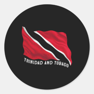 Distressed Patriotic Trinidad And Tobago Flag Trin Classic Round Sticker