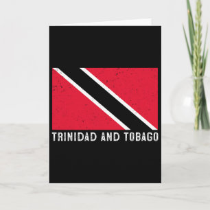 Distressed Patriotic Trinidad And Tobygo Flag Trin Card