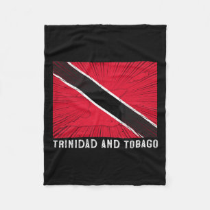 Distressed Patriotic Trinidad And Tobygo Flag Trin Fleece Blanket
