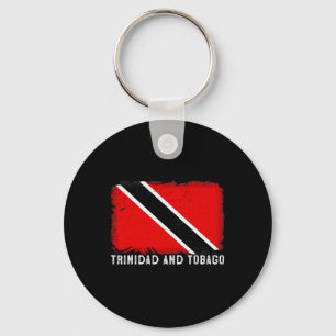 Distressed Patriotic Trinidad And Togo Flag Trinid Key Ring