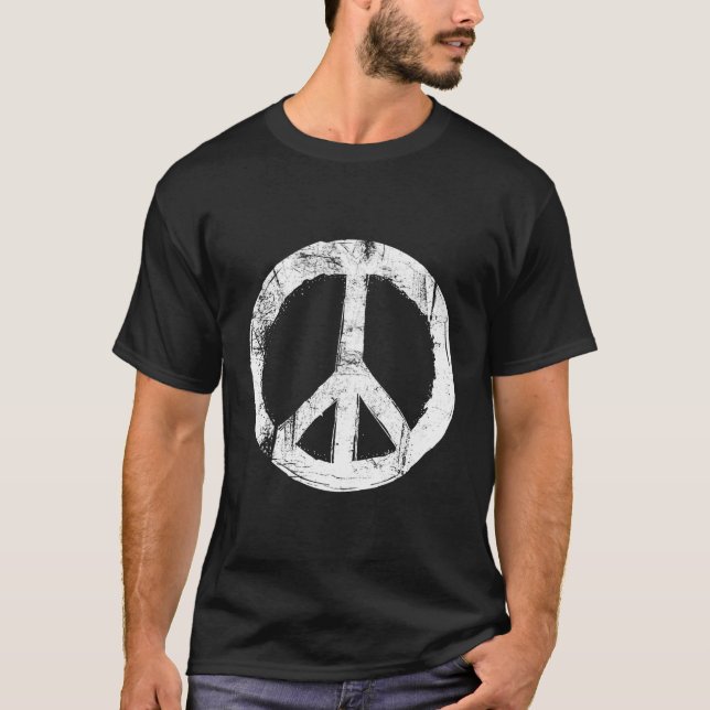 Distressed Peace Sign T-Shirt (Front)