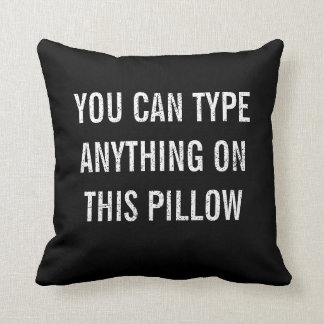 Distressed Personalised Black Cushion