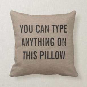 Distressed Personalised Burlap Cushion