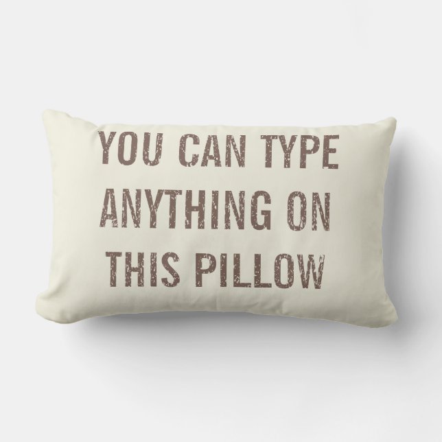 Distressed Personalised Cream Lumbar Cushion (Front)