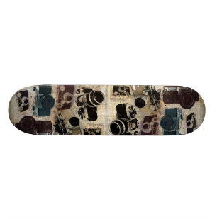 distressed photographer photography retro Camera Skateboard