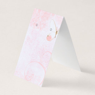 Distressed Pink Butterfly Earring Display Cards