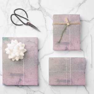 Distressed Pink Marble Wrapping Paper Sheet