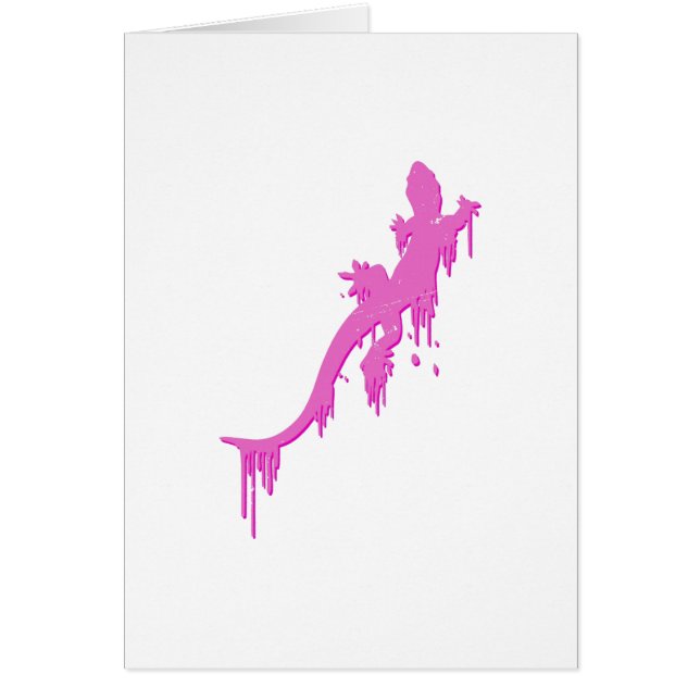 Distressed Pink Salamander With Paint Drip (Front)