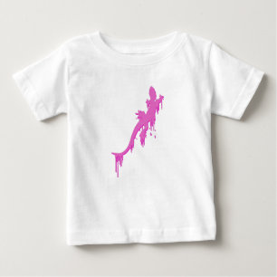 Distressed Pink Salamander With Paint Drip Baby T-Shirt