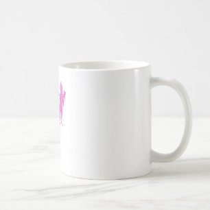 Distressed Pink Salamander With Paint Drip Coffee Mug