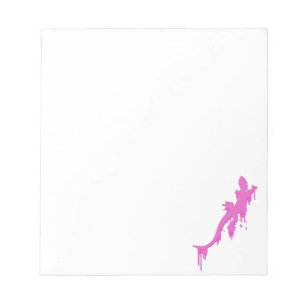 Distressed Pink Salamander With Paint Drip Notepad