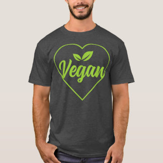 Distressed Plant Based Herbivore Vegan Heart Veget T-Shirt