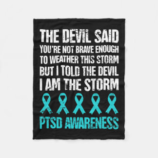Distressed Post Traumatic Stress Ptsd Awareness  Fleece Blanket