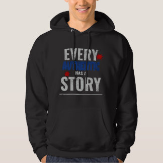 Distressed Print Every Authentic Has A Story Graph Hoodie