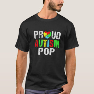 Distressed Proud Autism Pop Heart Family Matching T-Shirt