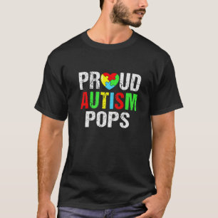 Distressed Proud Autism Pops Heart Family Matching T-Shirt