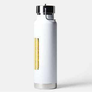 Distressed Purple and Gold American Flag Vector De Water Bottle
